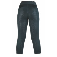 Legging 3/4 Mesh Style fond silicone HKM Noir Legging 3/4 Mesh Style fond silicone HKM Noir