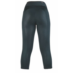 Legging 3/4 Mesh Style fond silicone HKM Noir Legging 3/4 Mesh Style fond silicone HKM Noir