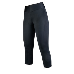 Legging 3/4 Mesh Style fond silicone HKM Noir Legging 3/4 Mesh Style fond silicone HKM Noir