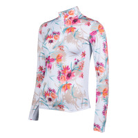 T-shirt technique HKM Flower manches longues Blanc / rose vif Motifs T-shirt technique HKM Flower manches longues Blanc / rose vif Motifs
