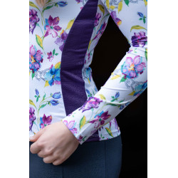 Functioneel T-shirt Lilac Flower HKM Wit / paars