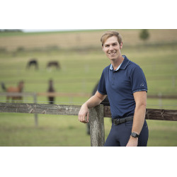 Polo pour hommes Classico HKM Bleu foncé