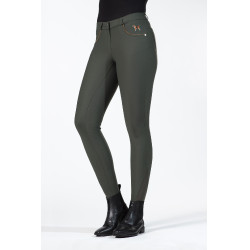 Pantalon Beagle fond intégral en silicone HKM Vert foncé