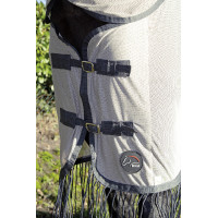 Couverture anti-mouches Fringes Style couvre-cou amovible HKM Argenté / gris Couverture anti-mouches Fringes Style couvre-cou amovible HKM Argenté / gris