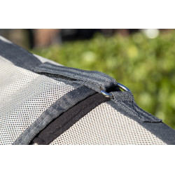 Couverture anti-mouches Fringes Style couvre-cou amovible HKM Argenté / gris