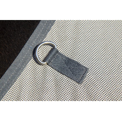 Couverture anti-mouches Fringes Style couvre-cou amovible HKM Argenté / gris