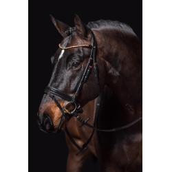 Hoofdstel Rosegold Glamour Style HKM Zwart / roségoud