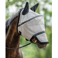 Masque anti-mouches protection naseaux détachable HKM Argenté / noir Masque anti-mouches protection naseaux détachable HKM Argenté / noir