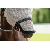 Masque anti-mouches protection naseaux détachable HKM Argenté / noir Masque anti-mouches protection naseaux détachable HKM Argenté / noir