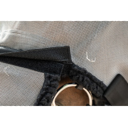 Masque anti-mouches protection naseaux détachable HKM Argenté / noir Masque anti-mouches protection naseaux détachable HKM Argenté / noir