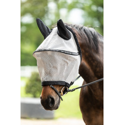 Masque anti-mouches protection naseaux détachable HKM Argenté / noir Masque anti-mouches protection naseaux détachable HKM Argenté / noir