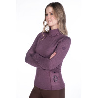 T-shirt lange mouwen coltrui Arctic Bay HKM Donker lila Violet T-shirt lange mouwen coltrui Arctic Bay HKM Donker lila Violet