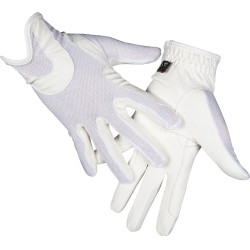 Gants Grip Mesh HKM Blanc