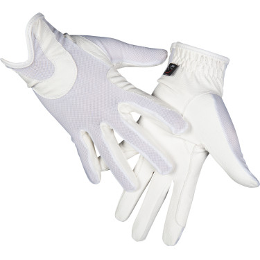 Gants Grip Mesh HKM Blanc