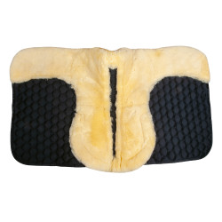 Tapis en mouton véritable HKM Noir / nature Tapis en mouton véritable HKM Noir / nature