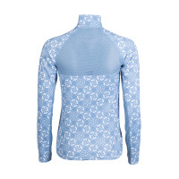 Functioneel T-shirt Minimal lange mouwen HKM Rookblauw / wit