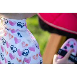 T-shirt fonctionnel Hearts Kids HKM Blanc / rose vif Motifs