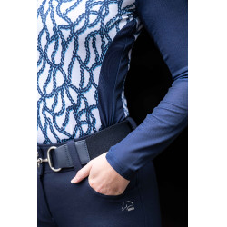 Base layer Chain HKM Blanc / marine