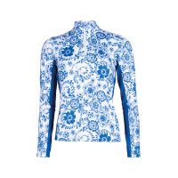 Baselayer Blauwe Bloem HKM Wit / blauw