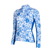 Base layer Blue Flower HKM Blanc / bleu