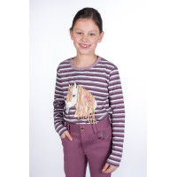Polo à manches longues Alva HKM Lilas Bleu Polo à manches longues Alva HKM Lilas Bleu