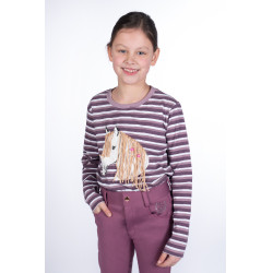 Polo à manches longues Alva HKM Lilas Bleu Polo à manches longues Alva HKM Lilas Bleu