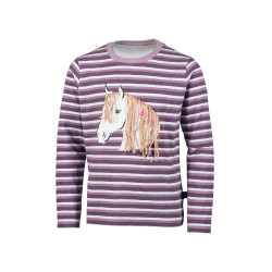 Lange mouwen polo Alva HKM Lila Blauw