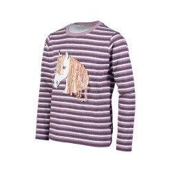 Polo à manches longues Alva HKM Lilas Bleu Polo à manches longues Alva HKM Lilas Bleu