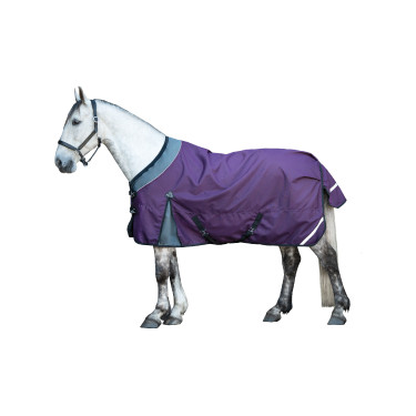 Couverture d'extérieur Liberty 1200D doub. lisse HKM Lie de vin / gris Violet Couverture d'extérieur Liberty 1200D doub. lisse HKM Lie de vin / gris Violet
