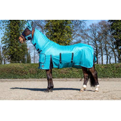 Couverture anti-mouches Lissabon Style HKM Bleu aqua Couverture anti-mouches Lissabon Style HKM Bleu aqua