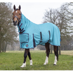 Couverture anti-mouches Lissabon Style HKM Bleu aqua Couverture anti-mouches Lissabon Style HKM Bleu aqua