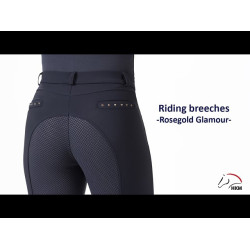 Rosegold Glamour Winterstijl Broek HKM Donkerblauw / roségoud Marineblauw