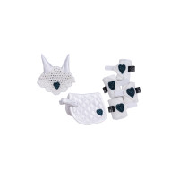 Set de compétition Cuddle Pony HKM Blanc / rouge Set de compétition Cuddle Pony HKM Blanc / rouge