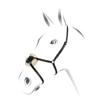 Hoofdstel met Mexicaanse neusriem Equestro Zwart