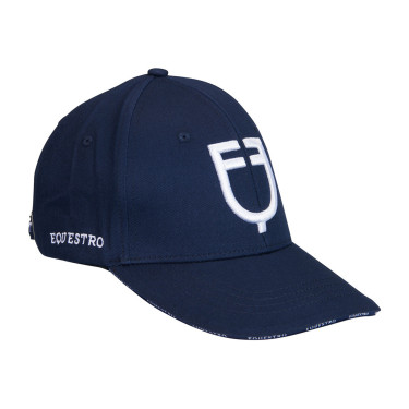 Casquette unisex de la nouvelle collection Equestro Marine / blanc Bleu