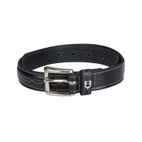 Ceinture en cuir avec broderie artisanale Equestro Noir