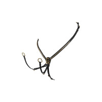 Collier de chasse en cuir avec clincher en laiton Equestro Noir Collier de chasse en cuir avec clincher en laiton Equestro Noir