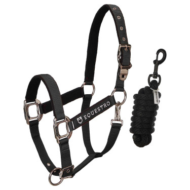 Licol et longe Equestro Noir