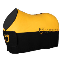 Tweepkleurige anti-pilling fleece deken Munster Equestro Zwart / geel