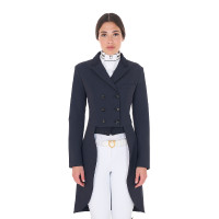 Wedstrijdtrainingsjas voor dames van technisch stof Equestro Marineblazer Marineblauw