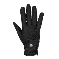 Unisex handschoenen van zacht synthetisch leer met klittenbandsluiting Equestro Zwart Unisex handschoenen van zacht synthetisch leer met klittenbandsluiting Equestro Zwart