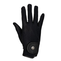 Gants unisex en tissu technique et maille Equestro Noir