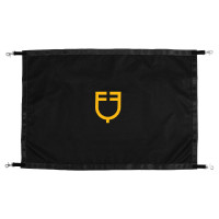 Boxdeur met siliconenlogo Equestro Zwart / geel Boxdeur met siliconenlogo Equestro Zwart / geel