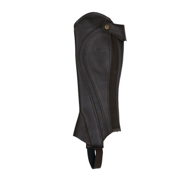 Uniseks mini-chaps van geperforeerd leer voor maximaal comfort Salisbury Equestro Uniseks mini-chaps van geperforeerd leer voor maximaal comfort Salisbury Equestro