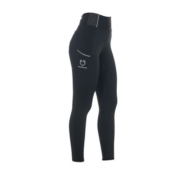 Legging ajusté femme avec strass Equestro Noir