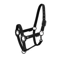 Nylon halster met touw Elegance Equestro Zwart Nylon halster met touw Elegance Equestro Zwart