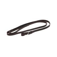 Lange leren lijn met zilverkleurige ketting Equestro Donkerbruin Lange leren lijn met zilverkleurige ketting Equestro Donkerbruin