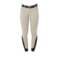 Pantalon femme avec grip intégral Aria en tissu technique Equestro Oxford tan Rose Pantalon femme avec grip intégral Aria en tissu technique Equestro Oxford tan Rose