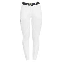Pantalon femme avec grip genou en tissu technique Clio Equestro Blanc Pantalon femme avec grip genou en tissu technique Clio Equestro Blanc