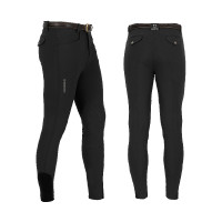 Pantalon homme Zefiro en coton stretch Equestro Noir Pantalon homme Zefiro en coton stretch Equestro Noir